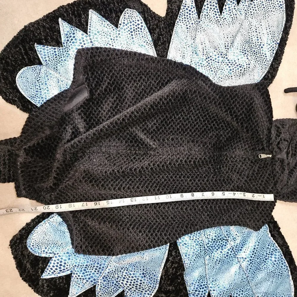 Chosun Black Blue Butterfly Halloween Costume Hooded Youth Size 6-7 Approx 47